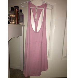Pink twisted back lululemon tank top